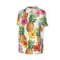 thumbnail image 6 of Fotbe Hawaiian Pineappl Baseball Jersey Shirt for Men and Women, Casual Short Sleeves Button Down T-Shirt-Large, 6 of 9