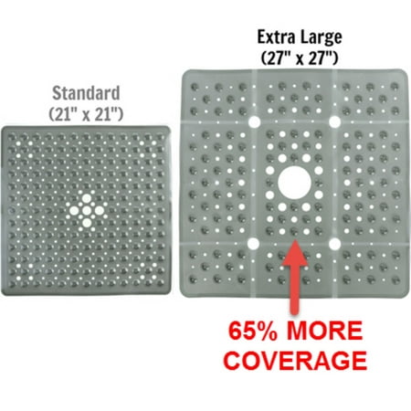 shower mat extra square slipx solutions walmart
