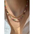 thumbnail image 5 of Colorful Beaded Necklace for Women Gemstone Neckelaces Natural Stone Freshwater Pearl Necklace Colorful Rainbow Boho Bead Choker Necklace Charm Jewelry, 5 of 7