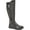 Dark Brown/Smooth, variant on WHITE MOUNTAIN Womens Brown Buckle Accent Stretch Round Toe Stacked Heel Zip-Up Riding Boot 6.5 M