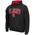 thumbnail image 2 of Men's Colosseum Black St. John's Red Storm Arch and Logo Pullover Hoodie, 2 of 3