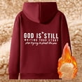thumbnail image 5 of Womens Hoodie 2025 Fall Winter Fleece Lined Zip Up Christian Hoodies with Pocket Hooded Sweatshirt Hoodie Women Jacket, 5 of 8
