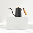 thumbnail image 2 of Stainless Steel Coffee Kettle-Slender-Mouthed, Espresso with Wooden Handle Teapot for Household - black, 2 of 7