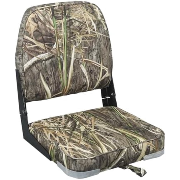 Folding Boat Seats Padded Camo Fishing Boat Chair with Backrest Marine Bass Jon Boat Seat