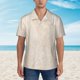 thumbnail image 2 of Fotbe pita baked bread Camisa Hawaiana para Hombre Unisex – Camisa Casual de Verano con Botones de Manga Corta de Algodón y Lino,X-Large, 2 of 7