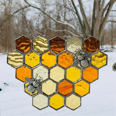

Home Queen & Bee Honey Suncatcher Bee Hanging Pendant Art Decoration
