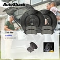 thumbnail image 2 of AutoShack Front Vented Drilled & Slotted E-Coated Brake Rotors Black Finish + Premium Ceramic Pads 6-PC Brake Kit Replacement for 2013-2019 Cadillac XTS NightGuard 13.57" (344.8 mm), 2 of 4