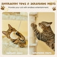 thumbnail image 6 of MWPO 74.8-in Extra Large Cat Tree with Double Condo and Scratching Post Tower,Beige, 6 of 8