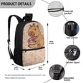 thumbnail image 4 of Bulopur Orange Capybara Kids Backpack Set 5 Pcs Kawaii Cute Book Bag with Lunch Bag, Pencil Case, Water Bottle Cover and Wrist Strap for Capybara Lover Girls Ages 6-12, 4 of 8