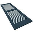thumbnail image 6 of Ekena Millwork 12"W x 52"H Mid-America Vinyl, Standard Size Cathedral Top Center Mullion, Open Louver Shutter, w/Installation Shutter-Lok's & Matching Screws (Per Pair), 036 - Classic Blue, 6 of 7
