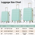 thumbnail image 2 of 3pcs/set Suitcase 20" 24" 28" Luggage Set Hardside Spinner Suitcase With TSA Lock And 360° Spinner Wheels For Travel Camping, 2 of 9