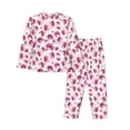thumbnail image 2 of Uemuo Lilies Flowers Pattern Womens Pajama Sets,PJ Set for Women,Pajamas for Women Logo,Long Sleeve Pajama Set for Women,Soft Long Sleeve Top With Pants-Medium, 2 of 9