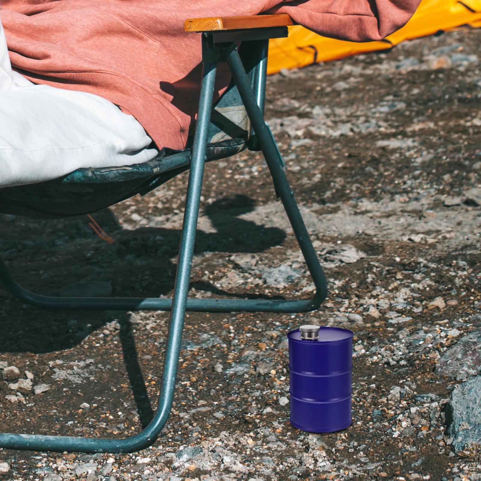 FOMIYES Camping Gear Wine Flask 304 Stainless Steel 1Pcs Blue