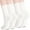 03 White*2, variant on ELUTONG Women Yoga Socks, 2 Pairs of Non-Slip Pilates Socks Lace Trimmed Mid-Calf Socks 7-10