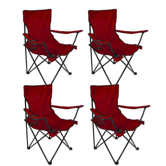 4 sillas plegable ilios innova roja
