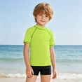 thumbnail image 6 of FUZHIQ Boys Girls Rash Guard Short Sleeve UPF 50+ Sun Protection Swim Shirt Kids Quick Dry SPF Water Shirt,11-12 Years, 6 of 6