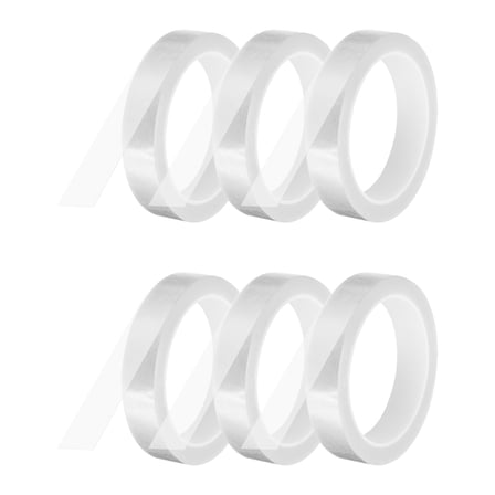 Uxcell 6 Rolls Whiteboard Tape Graphic Chart Tape 20mm 54.7 Yard Art Tape Thin Self-Adhesive Pinstripe Tape Masking Tape, Clear