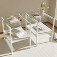 thumbnail image 5 of Set of 2 Modern Rectangle End Table with Tempered Glass and MDF, 19.1"L x 15.35"W x 21.14"H, 110lbs Capacity, 5 of 15