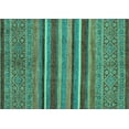 thumbnail image 1 of Ahgly Company Indoor Rectangle Abstract Turquoise Blue Modern Area Rugs, 7' x 9', 1 of 4