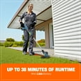 thumbnail image 4 of SENIX GTX2-M 20V Straight Shaft Battery Powered String Trimmer, Auto Line Feed, 10" Cutting Width, Weed Wacker, Cordless, 4 of 8