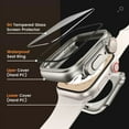 thumbnail image 3 of [2 Pack]  New 2 in 1 Hard Case with Tempered Glass Compatible with Apple Watch Series 11 (2025) Series 10 46mm, Ultra-Thin Anti-Fall Cover for iWatch Screen Protector, Front & Back, 3 of 7