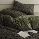 thumbnail image 1 of Xiao Hua Juego de sábanas, juego de sábanas y fundas de almohada, juego de cama individual, ropa de cama de hotel, decoración del hogar (verde), 1 of 5