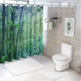 thumbnail image 7 of Shangniulu Shower Curtain for Bathroom with Hooks,Without Odor Polyester Fiber Material,Watercolor Bamboo Bathroom Decorative Shower Curtains Water Repellent Washable White, 7 of 7