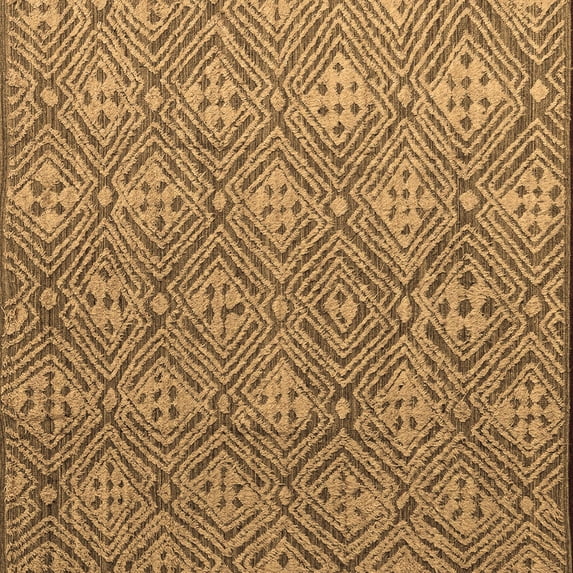 Ahgly Company Indoor Square Abstract Brown Modern Area Rugs, 4' Square