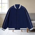 thumbnail image 4 of WIZUTIZ Women's Casual Fashion Baseball Jacket Pocket Long Sleeve Cotton Blend Fall Casual, 4 of 4