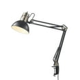 thumbnail image 3 of 32" Matte Black Multi-Joint Desk Lamp with Metal Clamp Base and Antique Brass Accents, 3 of 10