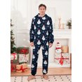 thumbnail image 6 of Michellecmm Family Matching Pajamas Christmas Casual Long Sleeve Jumpsuit Zip Hooded Romper Sleepwear, 6 of 7