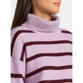 thumbnail image 4 of Time and Tru Women's Chunky Turtleneck Pullover Sweater with Long Sleeves, Mid-weight, Sizes XS-XXXL, 4 of 5