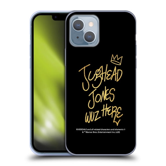 Head Case Designs Officially Licensed Riverdale Jughead Jones Jughead Wuz Here Black Gold Soft Gel Case Compatible with Apple iPhone 14