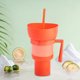 thumbnail image 4 of Snack Bowl Drink Cup con pajita de gran capacidad Drink Snack Bowl para Cinema Beach, 4 of 6