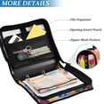 thumbnail image 3 of FORMRS Zipper Binder with Shoulder Strap 2-inch Ring 500 Sheet Capacity File Bag, Light Colorful Circles, 3 of 5