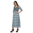thumbnail image 2 of Moomaya Printed Indian Top Long&nbsp;Kurti&nbsp;Dress 3/4 Sleeve Tunic Dresses For Women, 2 of 5