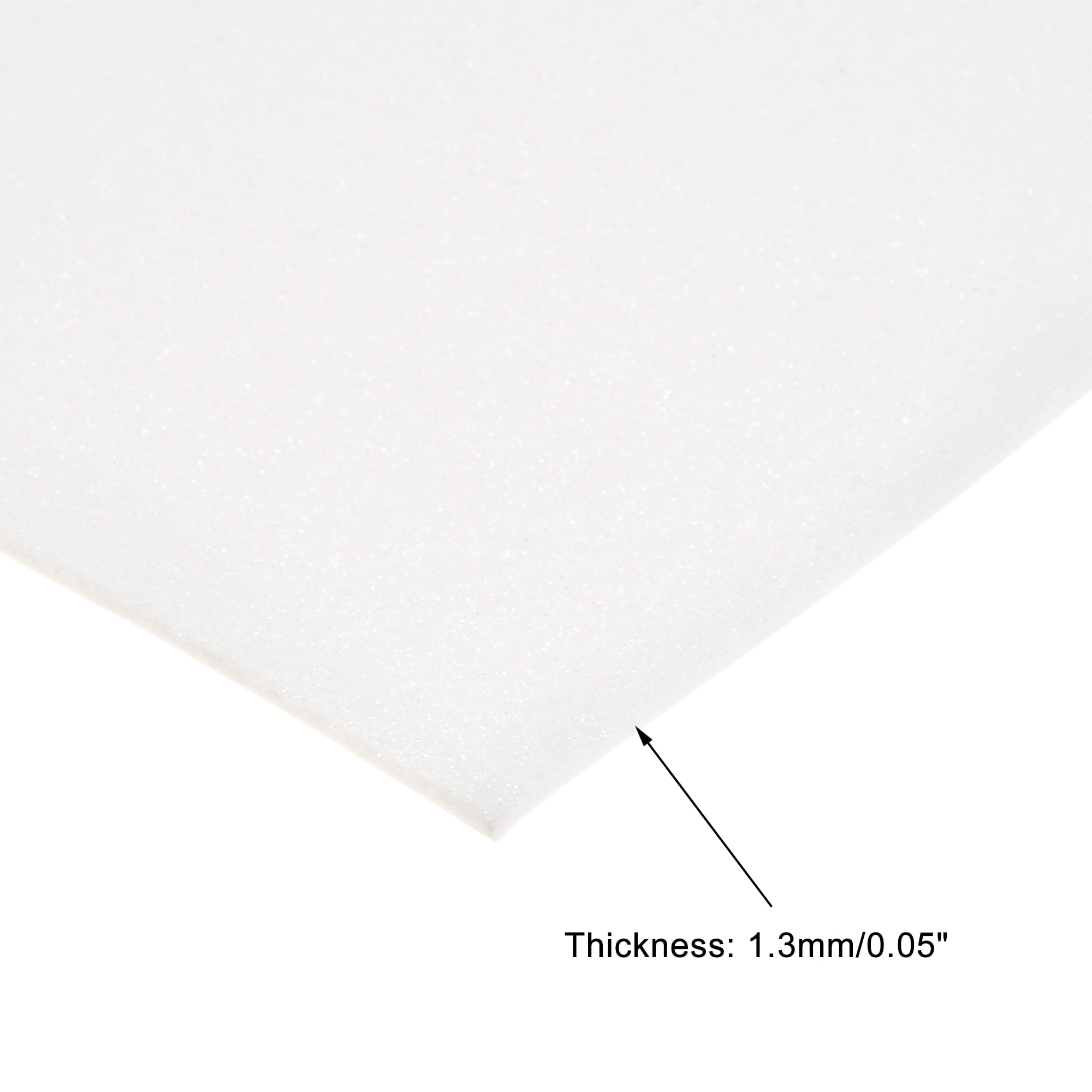Uxcell White Shiny EVA Foam Sheets 23.6x15.7in 1.3mm Thick for Crafts DIY 6 Pcs