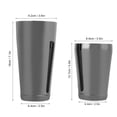 thumbnail image 3 of M Buder Coctelera Boston Shaker de Acero Inoxidable Juego de 2 Vasos Color Negro Mate Elegante (18 cm / 7.1 inches), 3 of 9