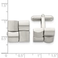 thumbnail image 3 of Auriga Fine Jewelry Stainless Steel Brushed Cufflinks for Men, 3 of 4