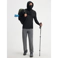 thumbnail image 6 of BALEAF Men's Sun Hoodies UPF 50+ Separate Hood with Face Mask Long Sleeve Fishing Shirts UV Protection Rash Guard Black XL, 6 of 7