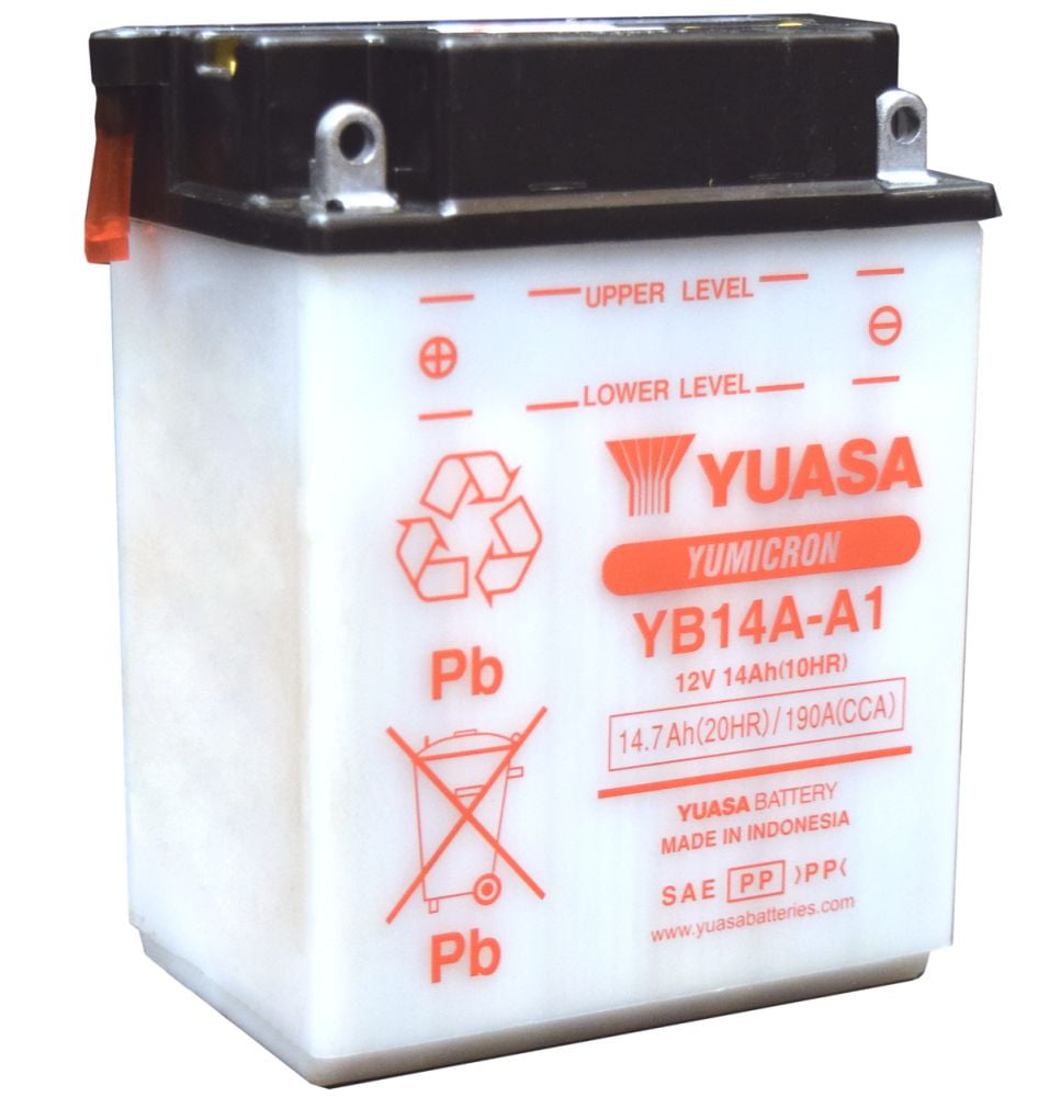 Yuasa YUAM229BY YB9-B Battery – 12V 9Ah, Extra Plate Design, Sulfate Stop, Dry (Acid Not Included)