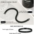 thumbnail image 4 of Stainless Steel Cuban Link Chain Bracelets for Men Teenage Teen Boys Gift ideas for Son Grandson Husband Boyfriend Brother Birthday Christmas Anniversary Valentines Day Graduation Gifts, 4 of 5