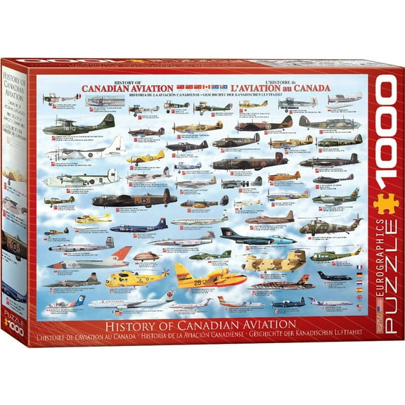 Eurographicspuzzles Transportation & Aviation - History Of Canadian Aviation - Jigsaw Puzzle - 1000 Pieces