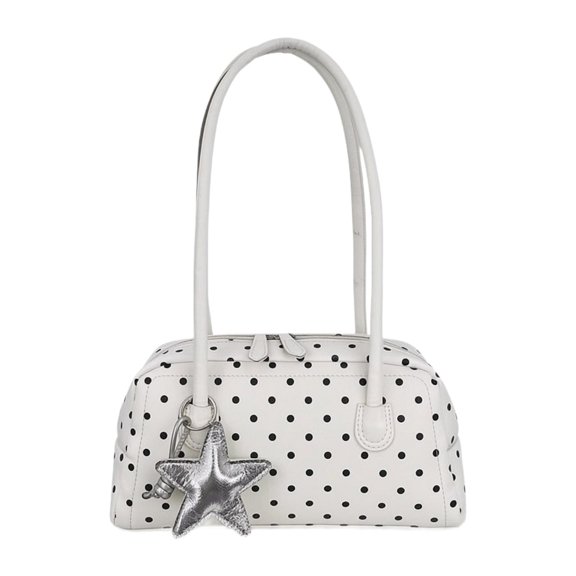 amagogo Portable tote bag with zip closure and shoulder strap for everyday use, weekends White