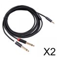 thumbnail image 1 of Paquete De 2 Cables De Entrada Y Salida De Cable De Audio De 3,5 Mm Para Reproductor Portátil De Teléfono De 2 M CUTICAT Cable de conexión mono, 1 of 6
