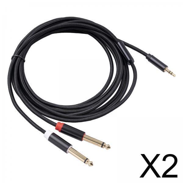 Paquete De 2 Cables De Entrada Y Salida De Cable De Audio De 3,5 Mm Para Reproductor Portátil De Teléfono De 2 M CUTICAT Cable de conexión mono
