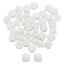 Uxcell 200Pack 0.32"x0.3" Hinge Dowels, Plastic Dowel Insert with Threaded for Cabinet Door Hinges Furniture Connections, White