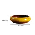 thumbnail image 1 of Flower Pot Ceramic Pots Hydroponic Planter Retro Style Exquisite Ceramic Succulent Containers Glazed Shadow Large Diameter for Home Supplies Yellow, 1 of 9