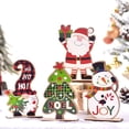 thumbnail image 2 of Adorno de mesa de Navidad de madera Muñeco sin rostro Papá Noel Árbol de Navidad Muñeco de nieve Decoraciones navideñas Noel Navidad 2025 Regalo para niños, 2 of 5