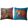 thumbnail image 2 of Greenland Home Fashions Jewel Kantha-Quilted Decorative Boho Pillows,Stuffed, 100% Cotton Removable Covers, Set of 2, 2 of 7